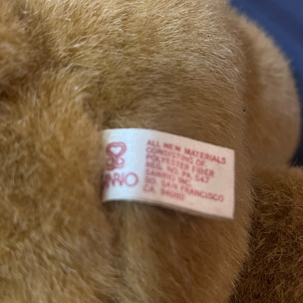 Sanrio vintage  tippy the bear 🐻 Brown Stuffed Bear/ hello kitty and friends. - Picture 4 of 7